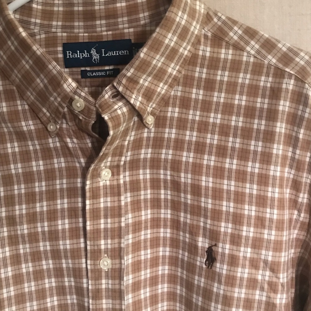 Men’s Ralph Lauren Polo long sleeve, plaid, XL